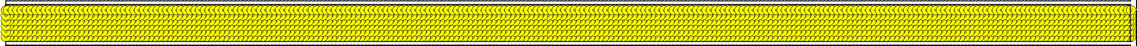 Embroidery design: A repeating geometric border pattern in yellow with black outlines, bordered by dark green and dark grey.