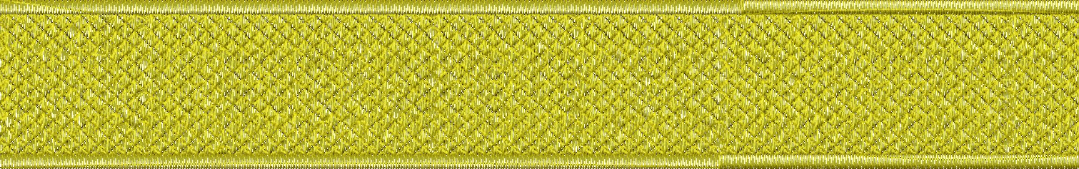 Embroidery design: A decorative yellow embroidery border with a dense, repeating geometric diamond pattern.
